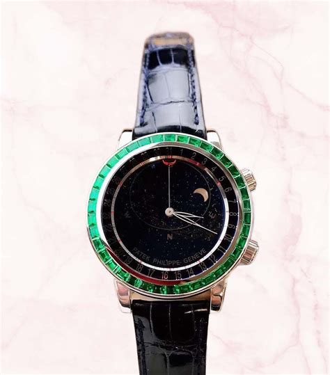 patek philippe 6104/13p emerald celestial|PATEK PHILIPPE.